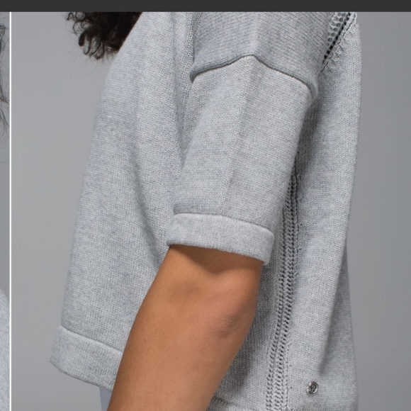 Lululemon Bhakti Reality Knit Casual Preppy Short Sleeve Heathered Grey 6 - Picture 8 of 13